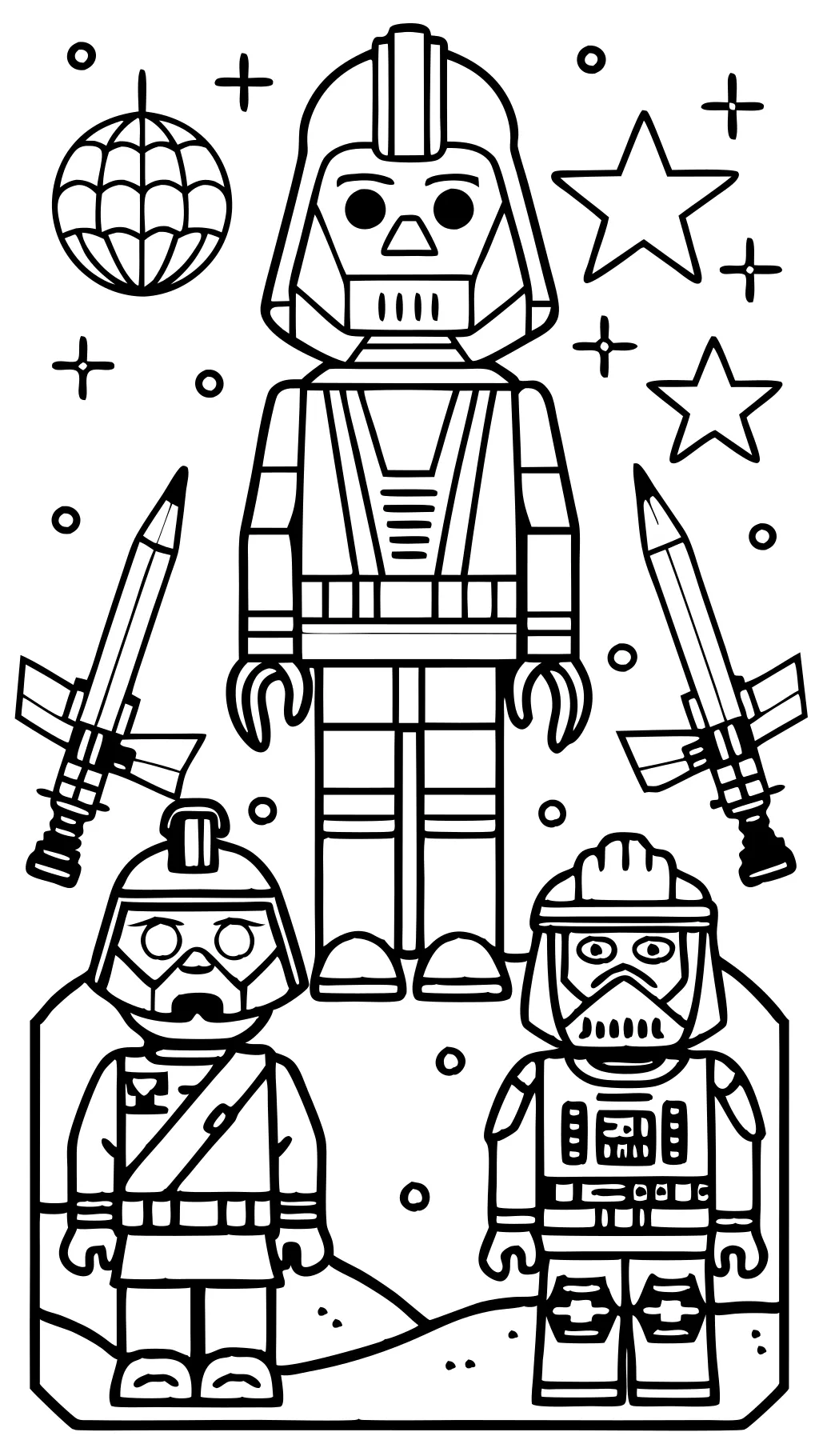 Páginas para colorear de Star Wars lego